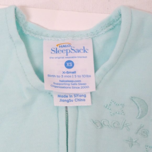 HALO SleepSack XS Wearable Blanket Swaddle Transition Sleeping Bag Baby Blue - Picture 4 of 6
